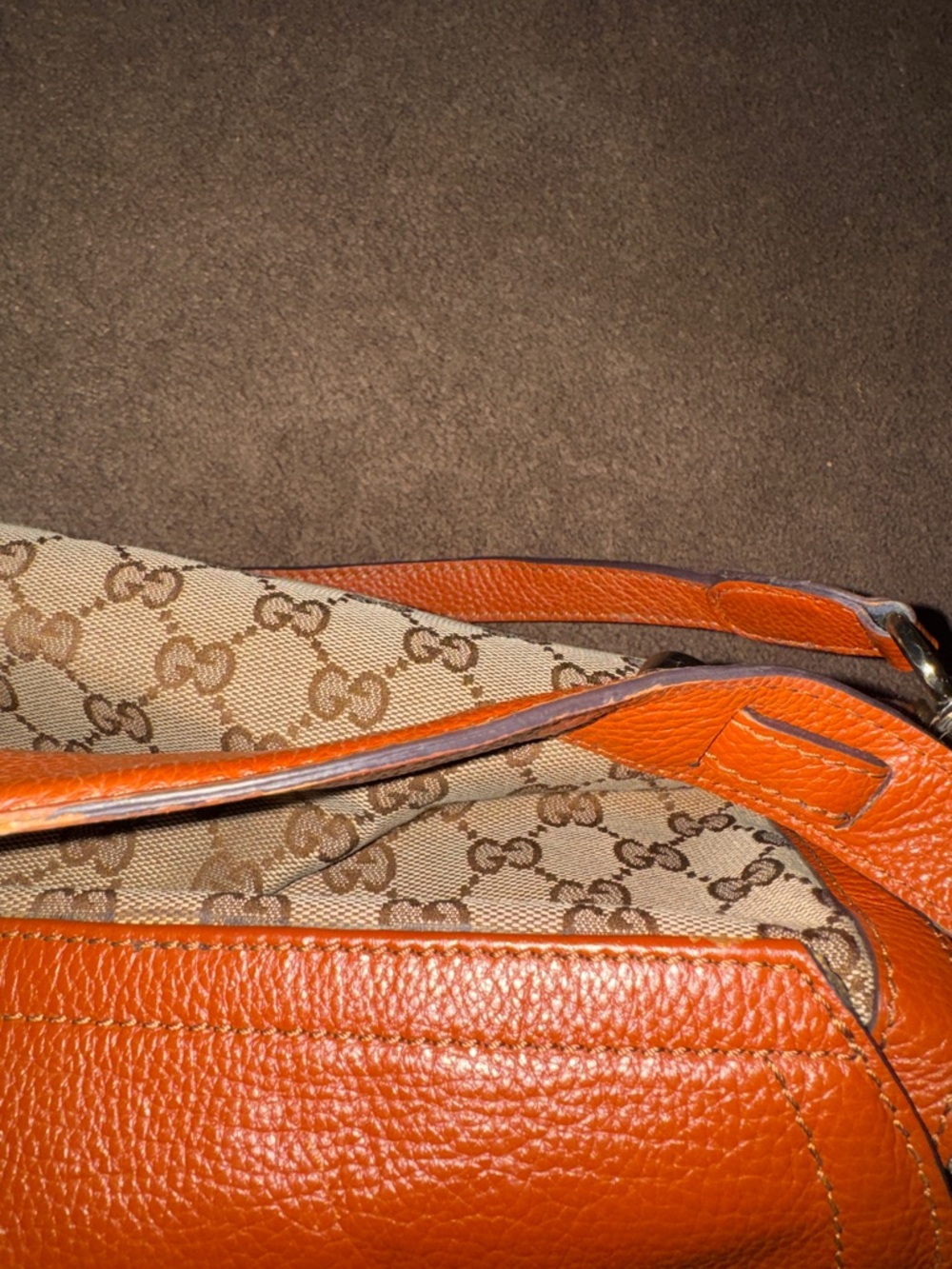 Gucci Tan-Brown GG Canvas Crossbody with Tassel Detail - Picture 13 of 14